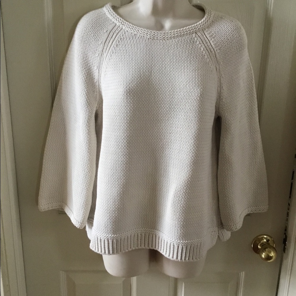 LOFT BELL SLEEVE SWEATER TOP MEDIUM